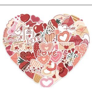 50 piece love decal vinyl cute stickers